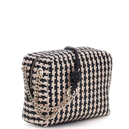 Guess Mirema Small Trotteur Woven Bag Black Multi