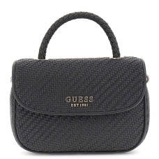 Guess Mirema Small Woven Handbag Black