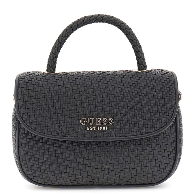 Guess Mirema Small Woven Handbag Black