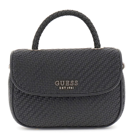Guess Mirema Small Woven Handbag Black