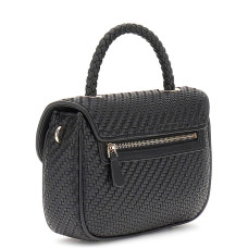 Guess Mirema Small Woven Handbag Black