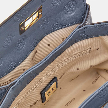 Guess Phoebe Mini Shoulder Bag Logo 4G Peony SLG Sky Blue