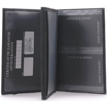 Arthur et Aston Destroy Porte Papiers 1438-982 Noir Ouvert