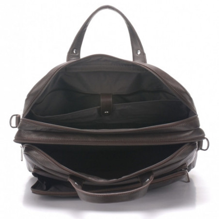 Arthur et Aston Chic & Casual Porte documents Cuir 1589-02 Chataigne ouvert