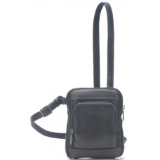 Arthur & Aston Chic & Casual Sac Porté travers Homme 1589-07 Noir fil Bleu