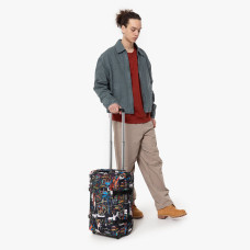 Eastpak Transit'r Taille S Sac A Roulettes 4y3 Basquiat Kings Of Egypt porté