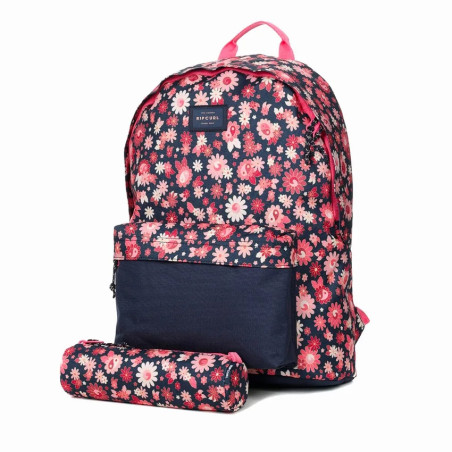 Rip Curl Back To School Sac à Dos Dome et Trousse Navy Pink