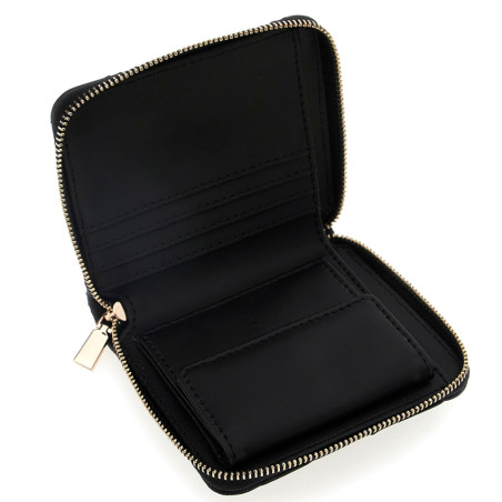 Guess Adelasia Mini Portefeuille Black ouvert