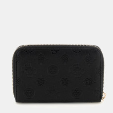 Guess Phoebe Medium Zip Black Logo Wallet