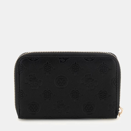 Guess Phoebe Medium Zip Black Logo Wallet