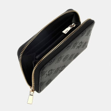 Guess Phoebe Medium Zip Black Logo Wallet