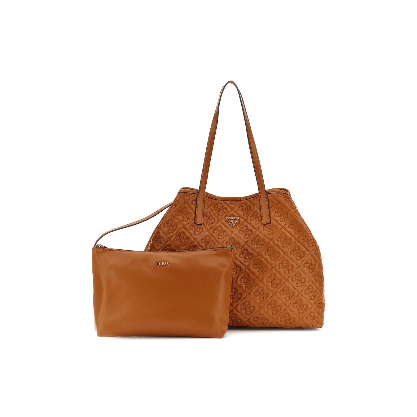 Guess Adelasia Sac Shopping et Pochette M 2 en 1 Caramel