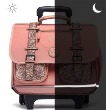 Chameleon Vintage Fantasy Girl Wheeled Backpack 38cm Glossy Pink