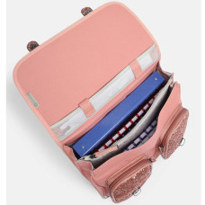 Caméléon Vintage Fantasy Girl Cartable A Roulettes 38cm Glossy Pink ouvert