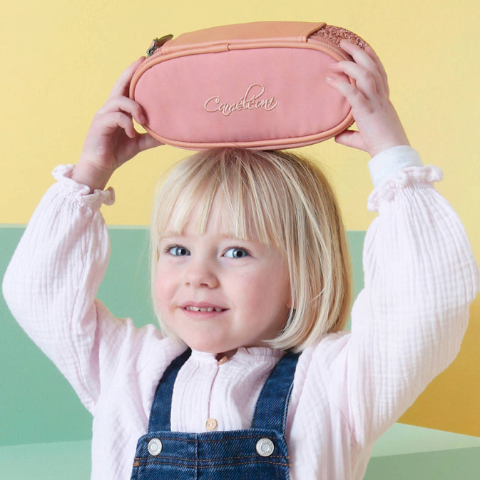 Vintage Fantasy Glossy Pink Oval Pencil Case