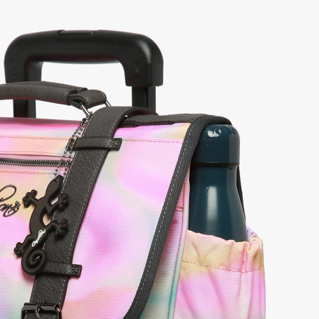 Camaleon Vintage Fantasy Wheeled Backpack 38cm Pink Tie And Day