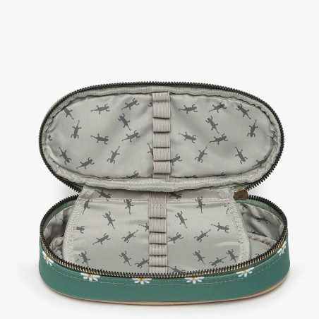 Chameleon Oval Pencil Case Vintage Fantasy Green Marguerite