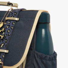 Caméléon Vintage Fantasy Girl School Bag 38cm Navy Gold Leopard