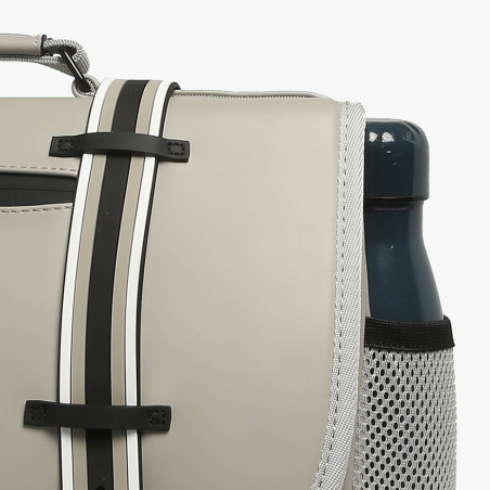 Caméléon Vintage North School Bag 41cm Light Grey Stripe