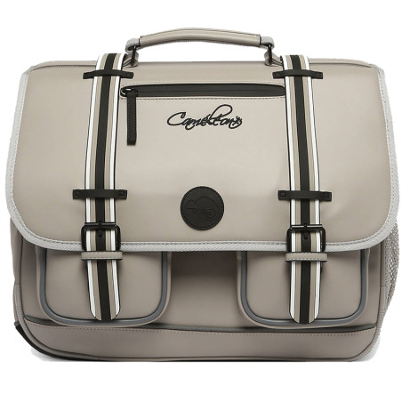 Caméléon Vintage North School Bag 41cm Light Grey Stripe