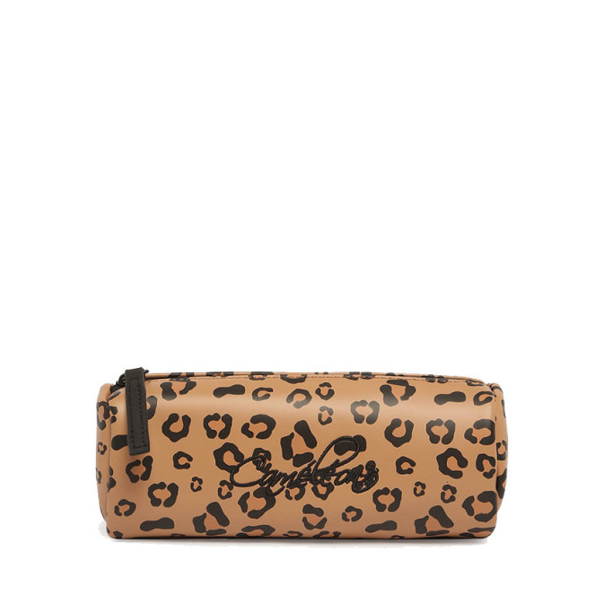 Chameleon Simple Vintage North Tan Leopard Pencil Case