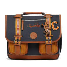 Caméléon Vintage Urban Backpack 35cm Mustard Badges