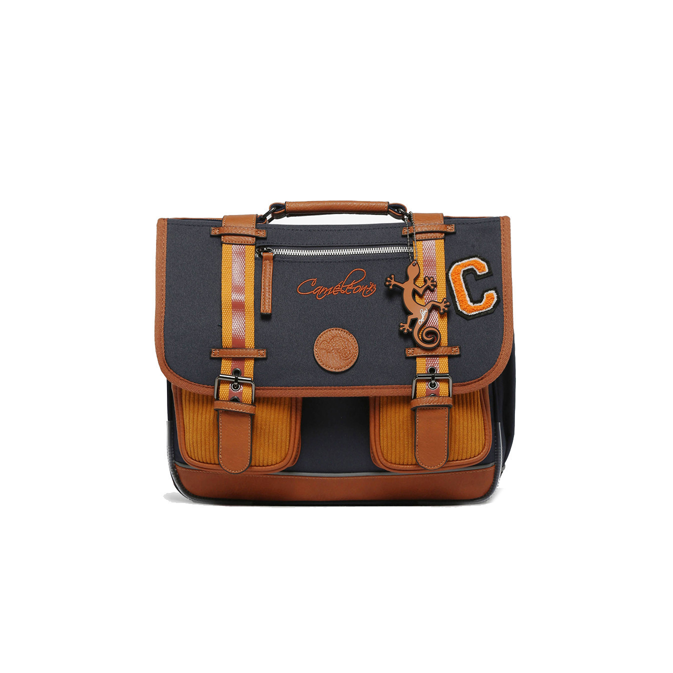 Caméléon Vintage Urban Cartable 35cm Mustard Badges