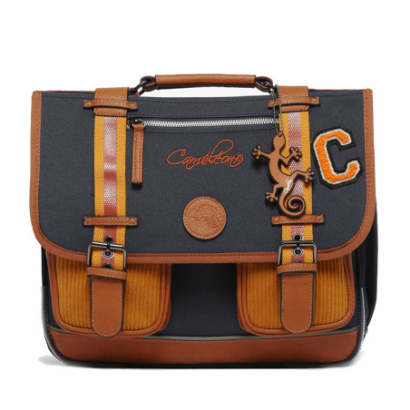 Caméléon Vintage Urban Backpack 35cm Mustard Badges