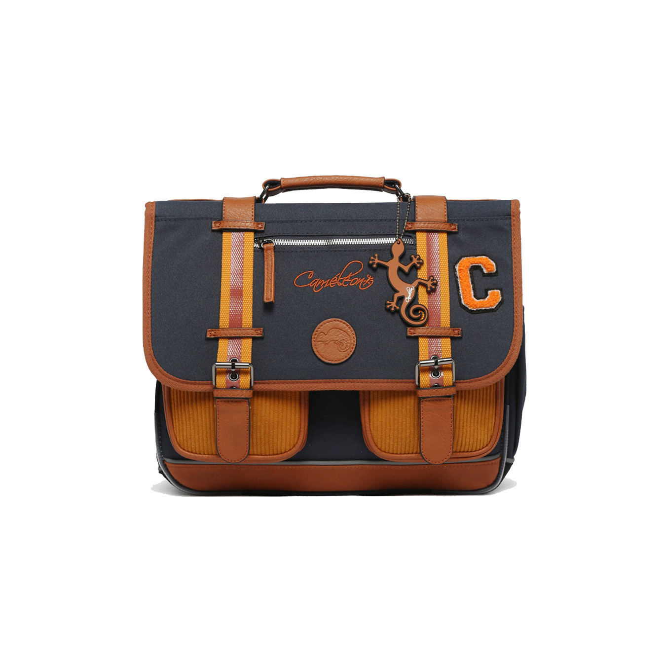 Caméléon Vintage Urban Cartable 38cm Mustard Badges