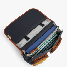 Caméléon Vintage Urban School Bag 38cm Mustard Badges