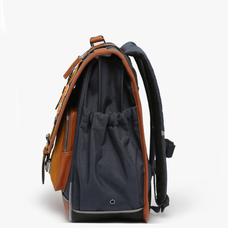 Caméléon Vintage Urban Cartable 41cm Mustard Badges cote