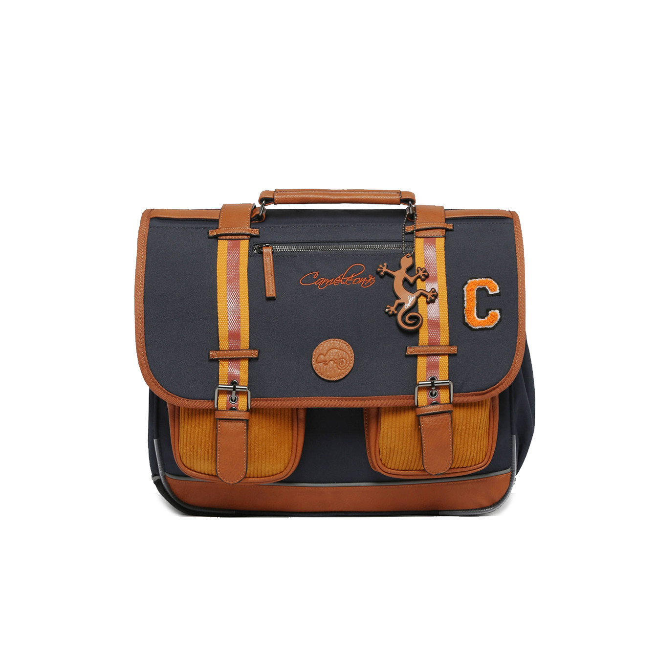 Caméléon Vintage Urban Cartable 41cm Mustard Badges