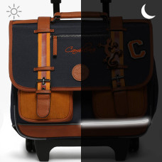 Caméléon Vintage Urban Boy Cartable A Roulettes 38cm Mustard Badge