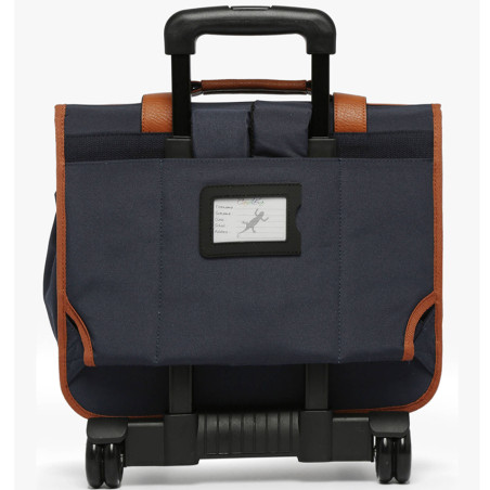 Caméléon Vintage Urban Boy Cartable A Roulettes 38cm Mustard Badge dos