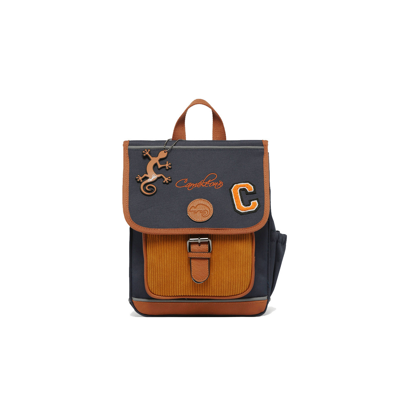 Caméléon Vintage Urban Sac A Dos 30cm Mustard Badges