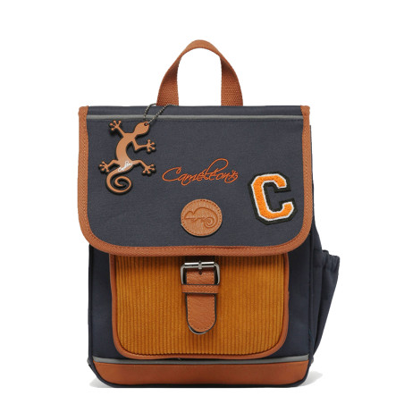 Caméléon Vintage Urban Sac A Dos 30cm Mustard Badges