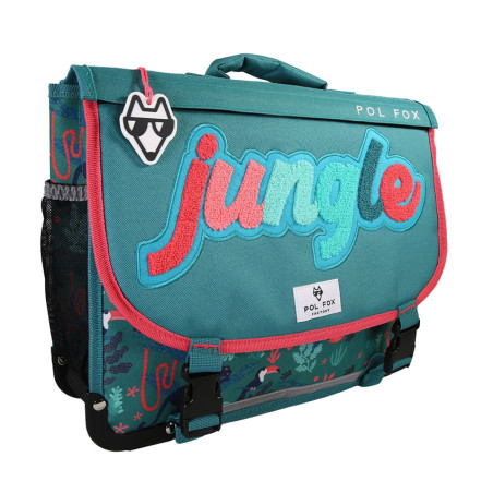 Pol Fox Cartable Réversible 38cm Jungle côté