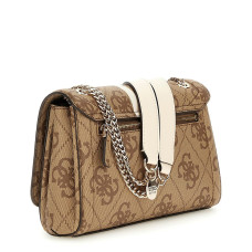 Guess Noelle II Sac Trotteur A Rabat Logo 4G Latte Logo dos