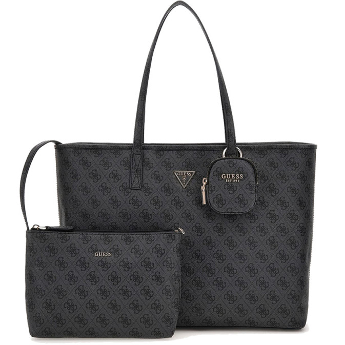 Guess Power Play II Sac Shopping et Pochette 2 en 1 Coal Logo