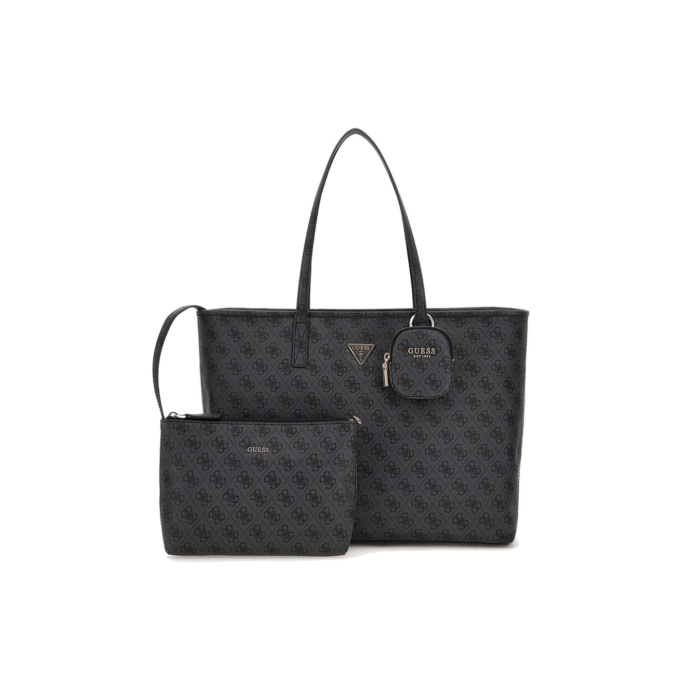Guess Power Play II Sac Shopping et Pochette 2 en 1 Coal Logo