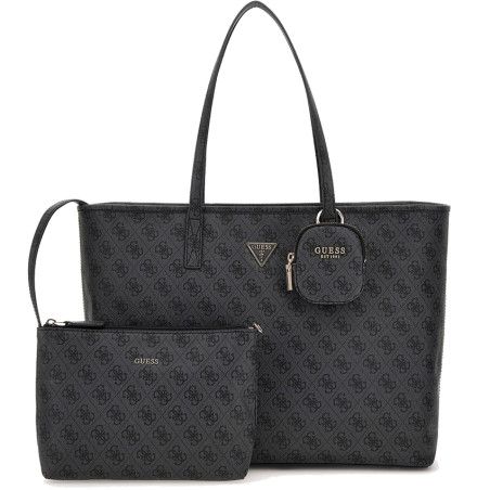 Guess Power Play II Shopping Bag and Pouch 2-in-1 Coal Logo