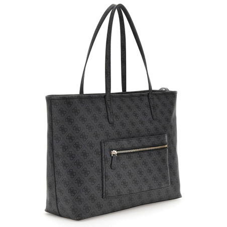 Guess Power Play II Sac Shopping et Pochette 2 en 1 Coal Logo DOS