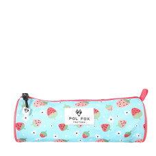 Pol Fox Round Strawberry Pencil Case