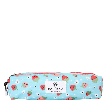 Pol Fox Double Compartment Strawberry Pencil Case