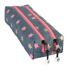 Pol Fox Double Compartment Pencil Case Wonder Fox Glitter