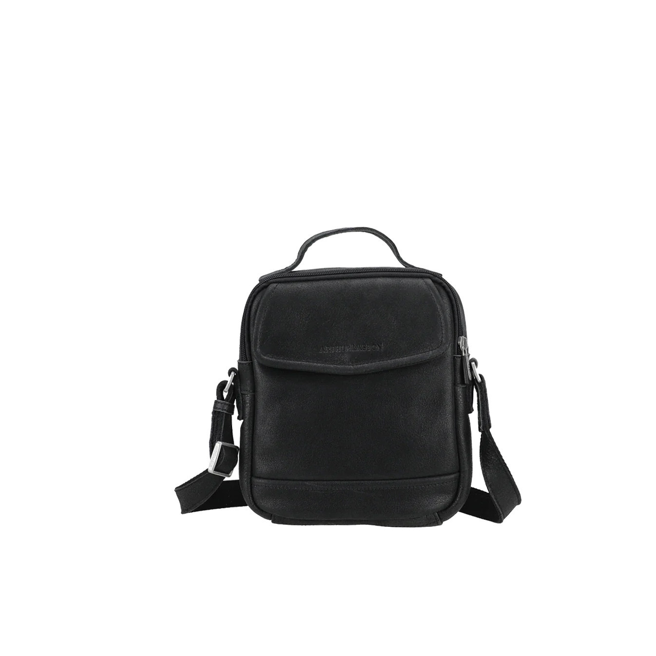 Arthur and Aston Owen Leather M Black Satchel