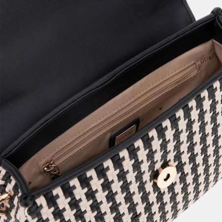 Guess Mirema Small Woven Handbag Black Multi