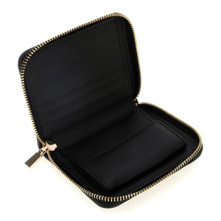 Guess Mirema Porte-Monnaie Tressé Black  ouvert