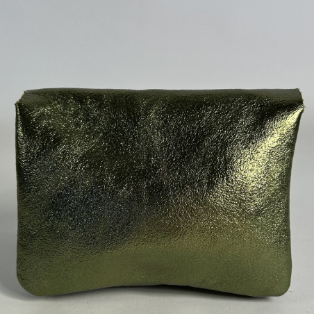 Farfouillette Compact Coin Purse Leather PM Olive