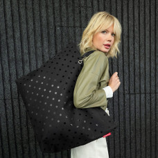 Reisenthel Shopper XL Shoulder Carried Glossy Dots Black